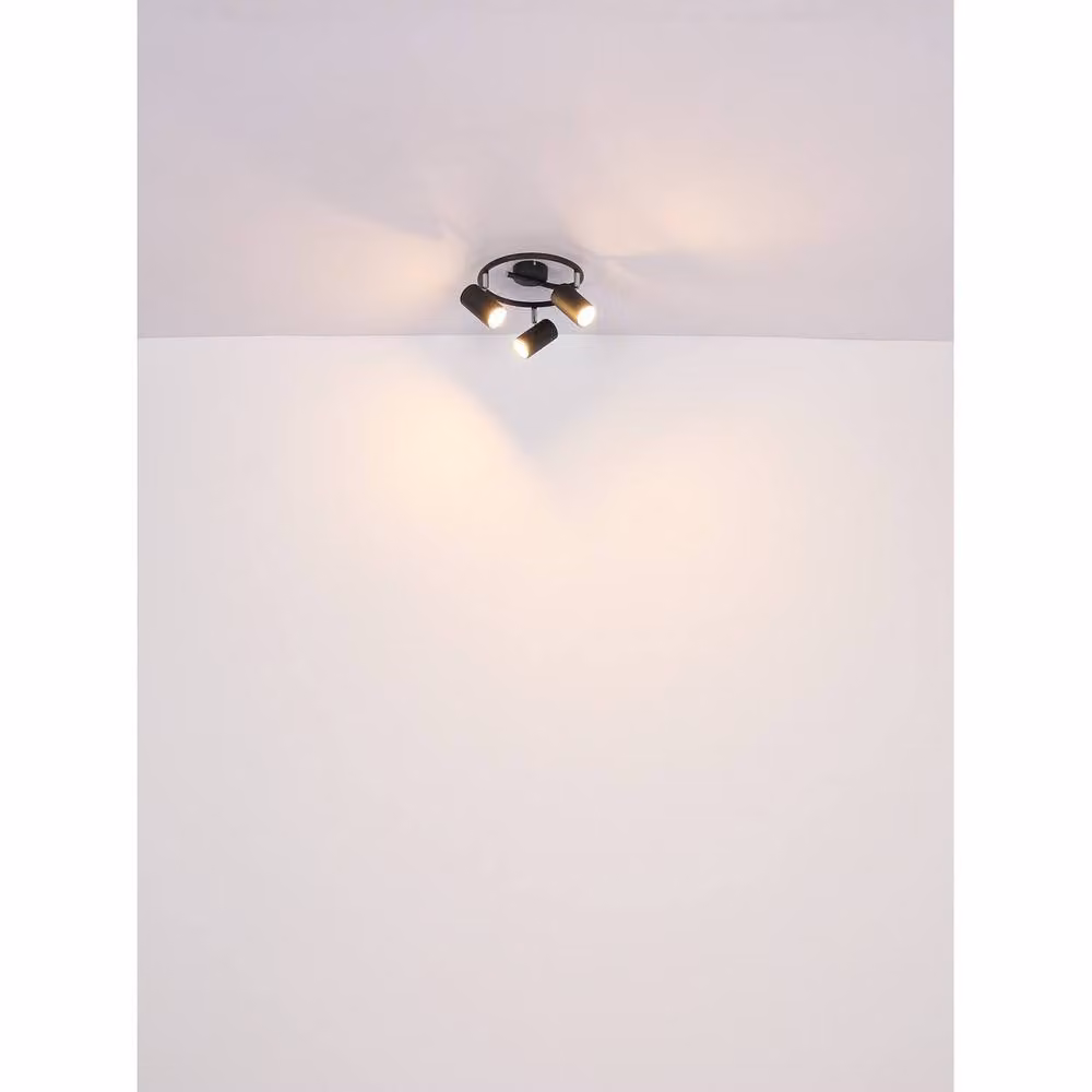 Netlighting Allvi Black Modern Ceiling Spotlight with 3x GU10 Sockets, Diameter: 25 cm, Height: 13.5 cm – 7