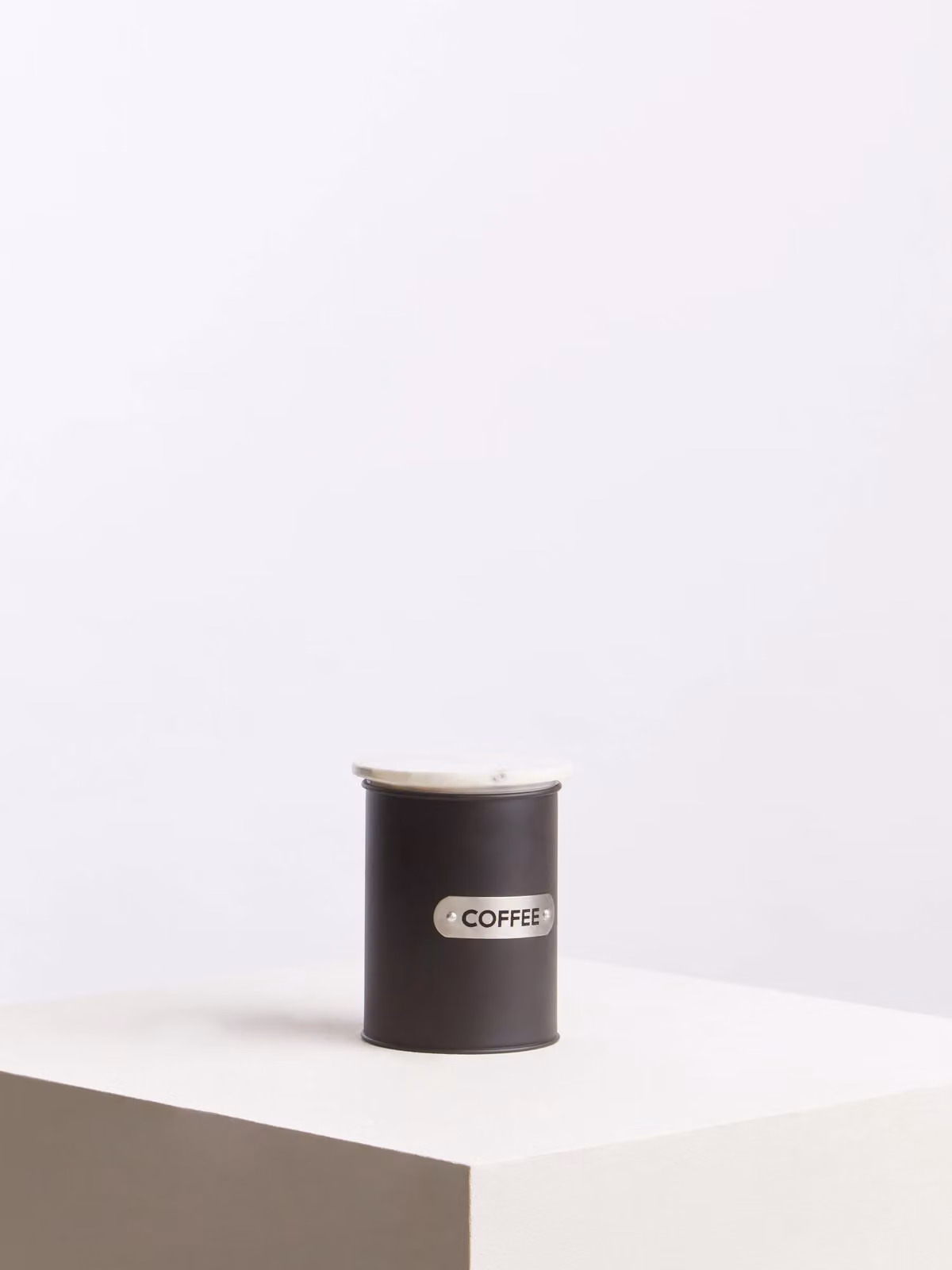 Orsina Chic Design Black Enamel Coffee Canister with Stainless Steel Airtight Lid – 2