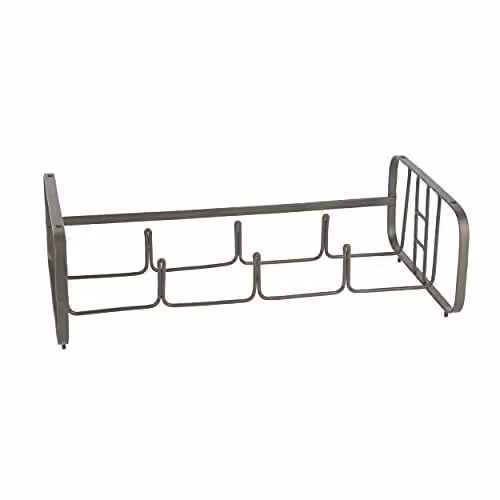 KitchenCraft Living Nostalgia Stackable Metal Wire Bottle Rack in Grey, W/D/H: 22.5 x 44.5 x 13.5 cm – 1