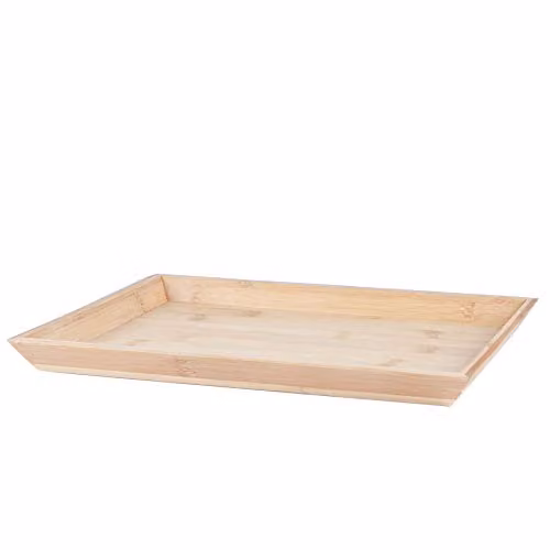 Argon Tableware Rectangular Bamboo Serving Tray, Brown, W: 33 cm, D: 25 cm, H: 2.5 cm