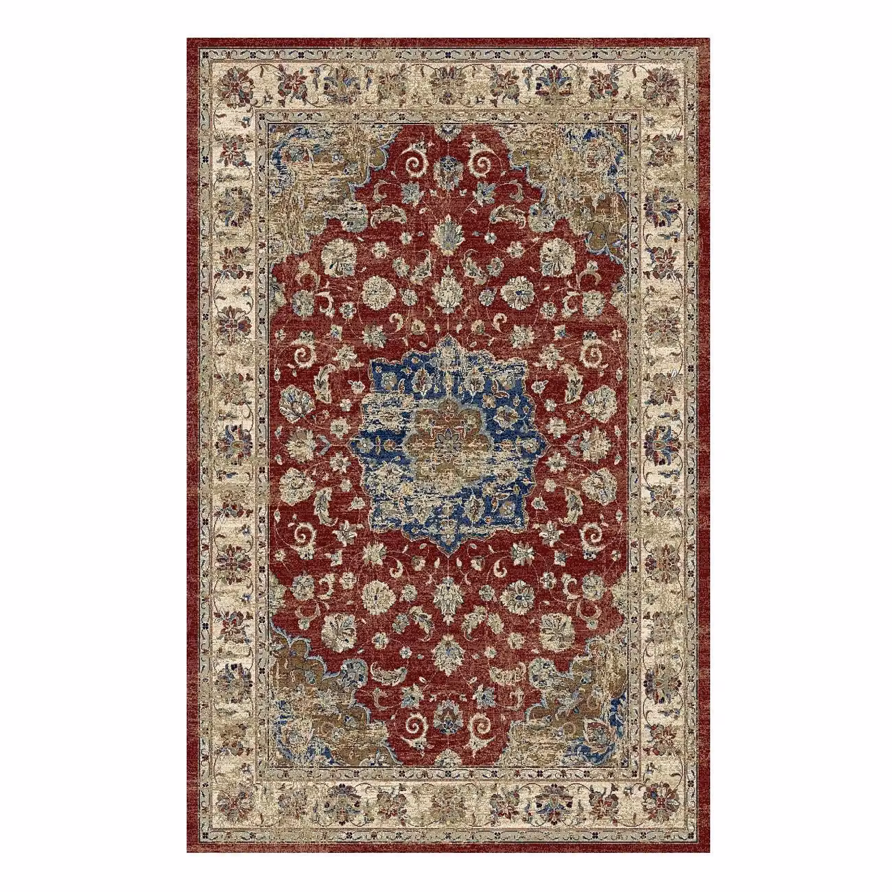 The Rug Shop UK Red Traditional Floral Machine Woven Area Rug, W: 200 cm, D: 290 cm – 5