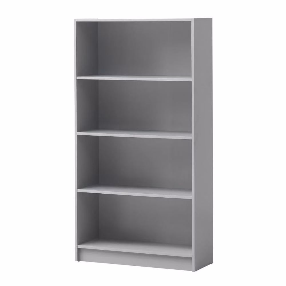 Timber Art Design 4 Tier Tall Bookcase and Display Shelving Unit in Light Grey, W: 80 cm, D: 30 cm, H: 150 cm – 2