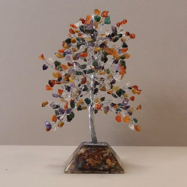 KDMD Gemstone Tree with Organite Base in Multicolour – 1