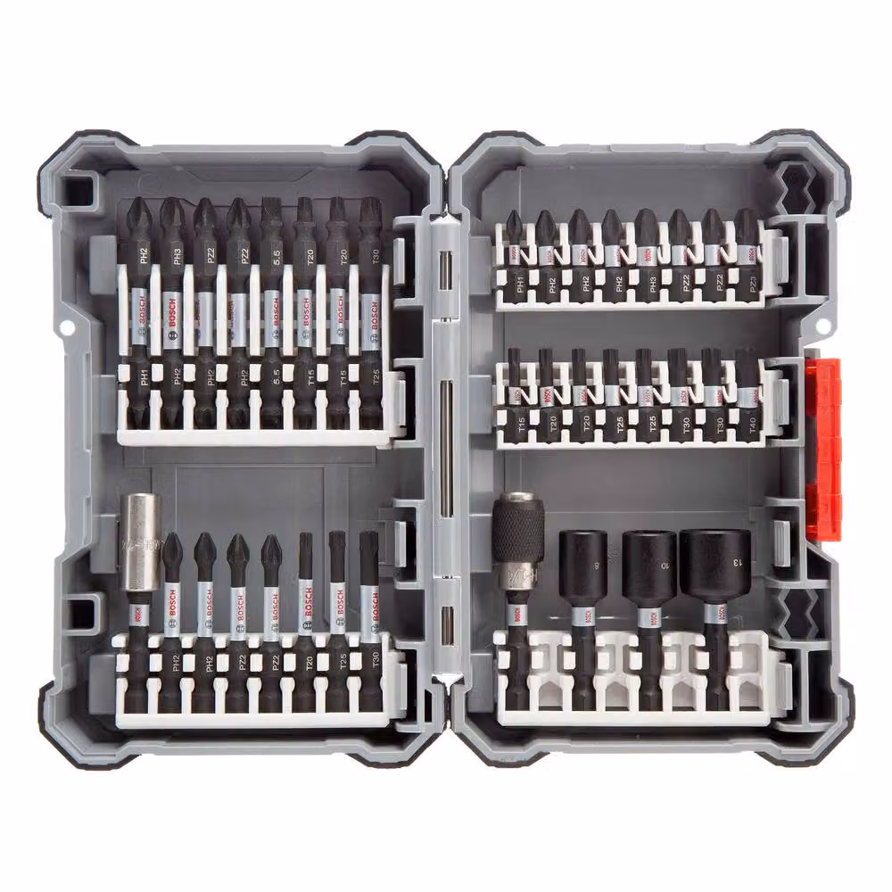 Bosch Steel Impact Screwdriver Bit Set, 36 Pack, Silver – 3