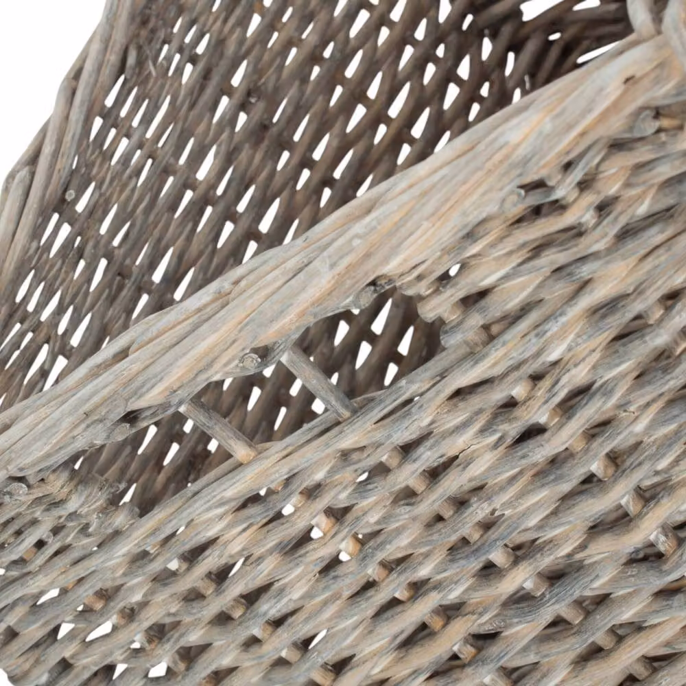 Red Hamper Grey Wash Unlined Willow Wicker Storage Basket, Large, W/D/H: 30.0 x 22.0 x 30.0 cm – 3