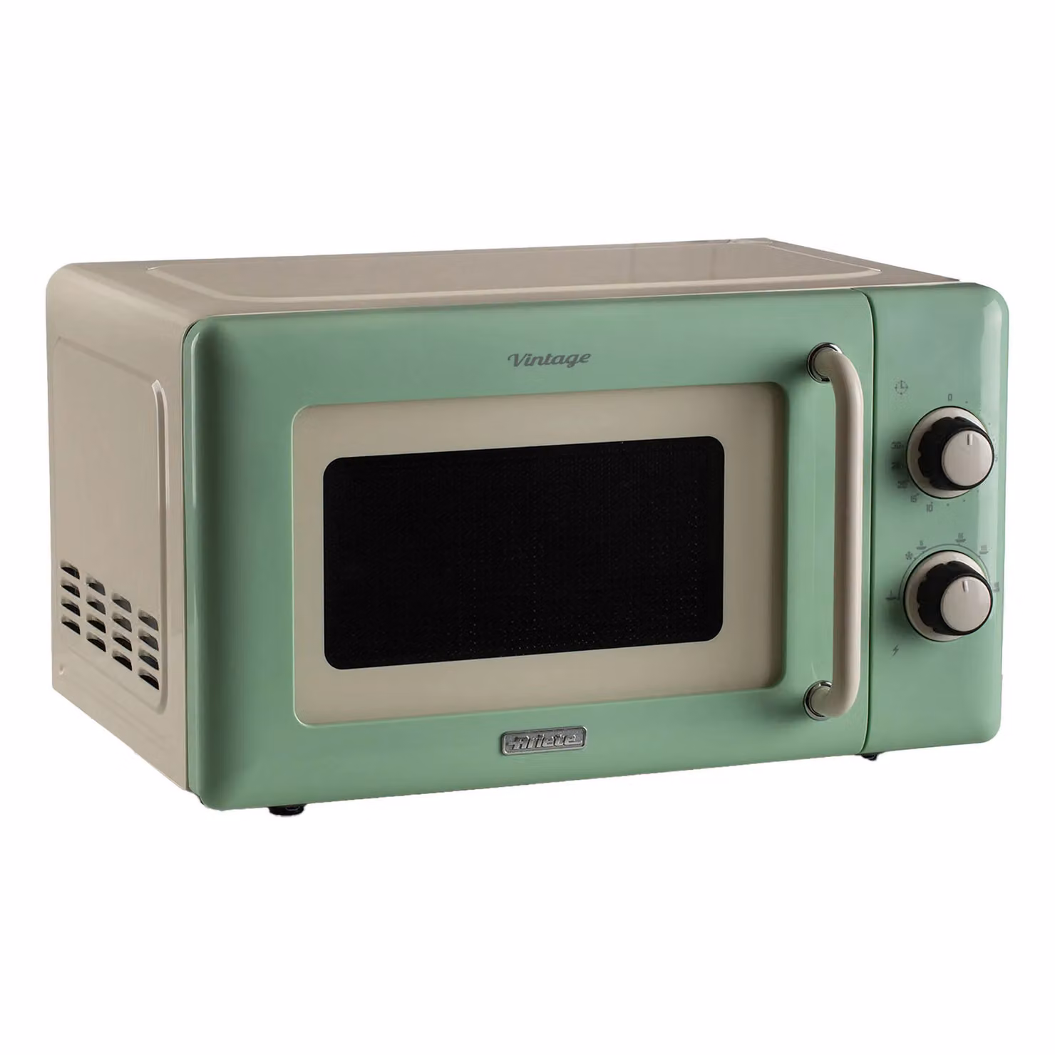 Ariete Vintage Style Solo Microwave, 800W, 20L, Green and Cream, W: 45 cm, D: 35 cm, H: 26 cm – 2