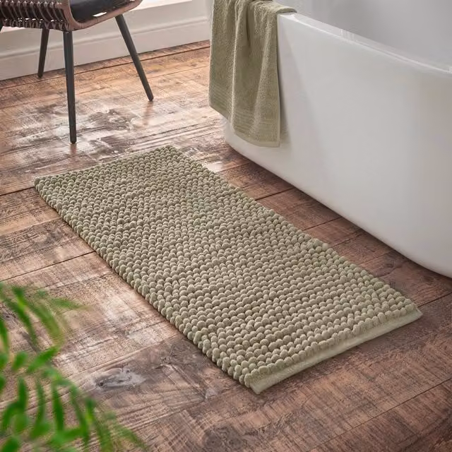 Bianca Aspen Bobble Bath Runner Green W: 50 cm, L: 120 cm – 1