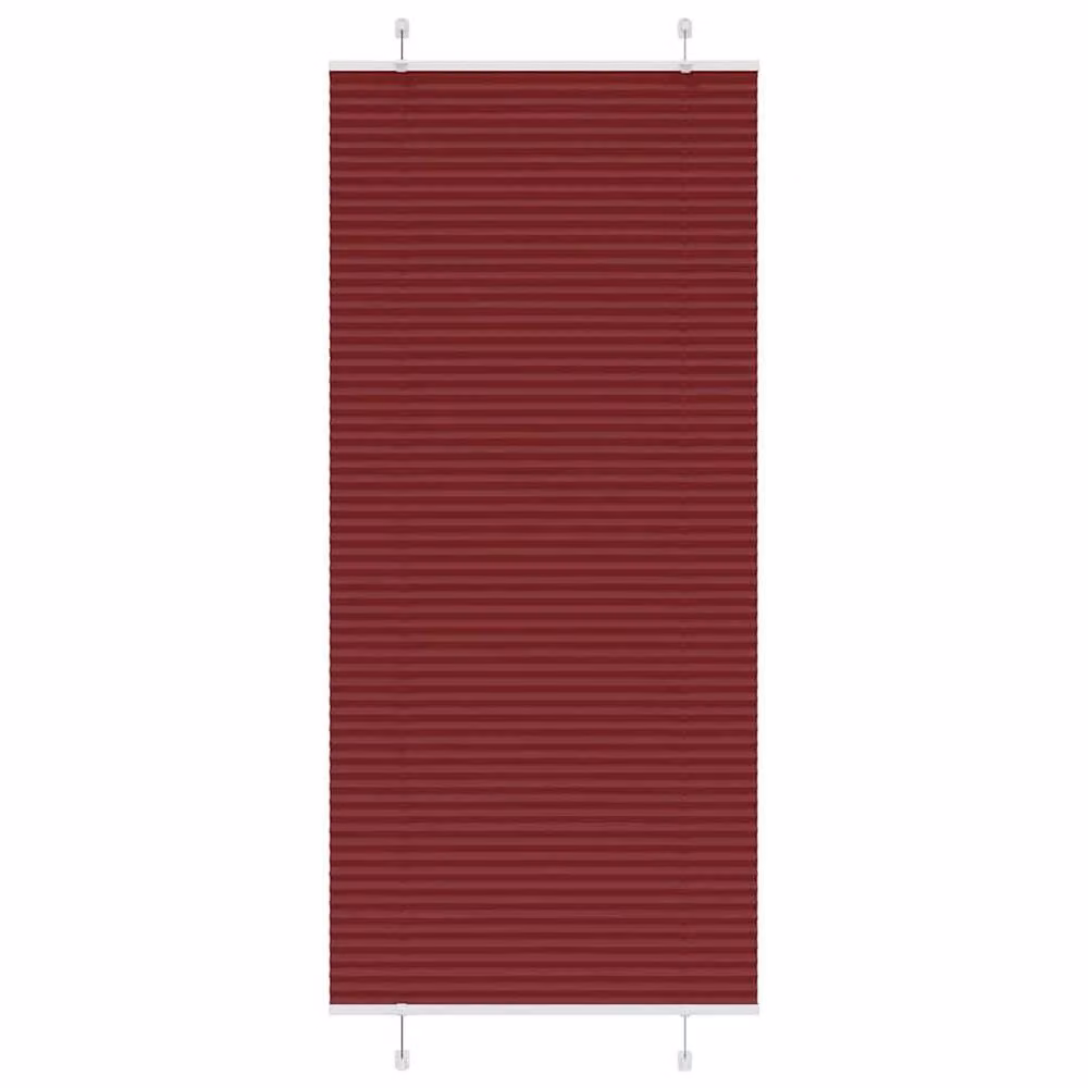 Berkfield Home Single Pleat Fabric Blind in Bordeaux Red, W: 100 cm, H: 200 cm – 2