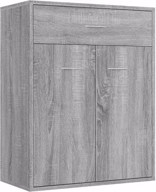 Berkfield Home Grey Sonoma Sideboard in Engineered Wood, W/D/H: 60 x 30 x 75 cm