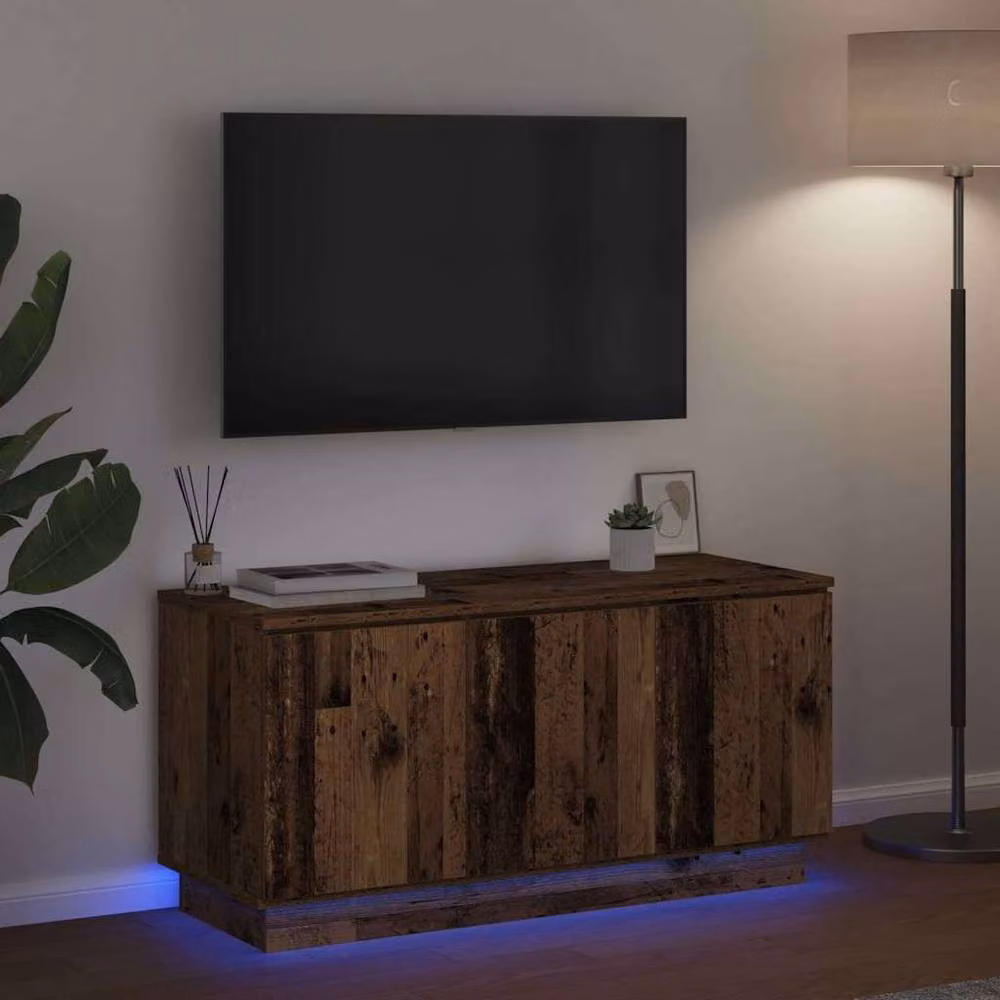 Berkfield Home Modern TV Cabinet in Old Wood Brown, W/D/H: 100 x 38 x 49 cm – 5