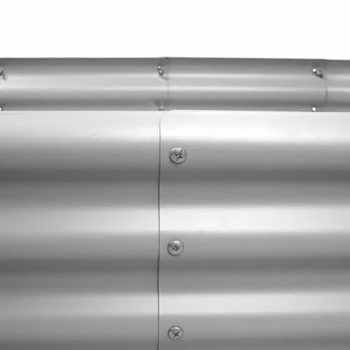 Harbour Housewares 2pc Galvanised Steel Raised Garden Bed Extension Set in Silver – 2