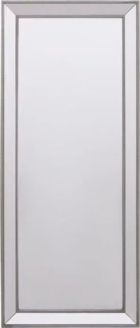 Orsina Champagne Rectangular Wooden Wall Mirror in Silver, W/H: 61 x 147 cm – 1