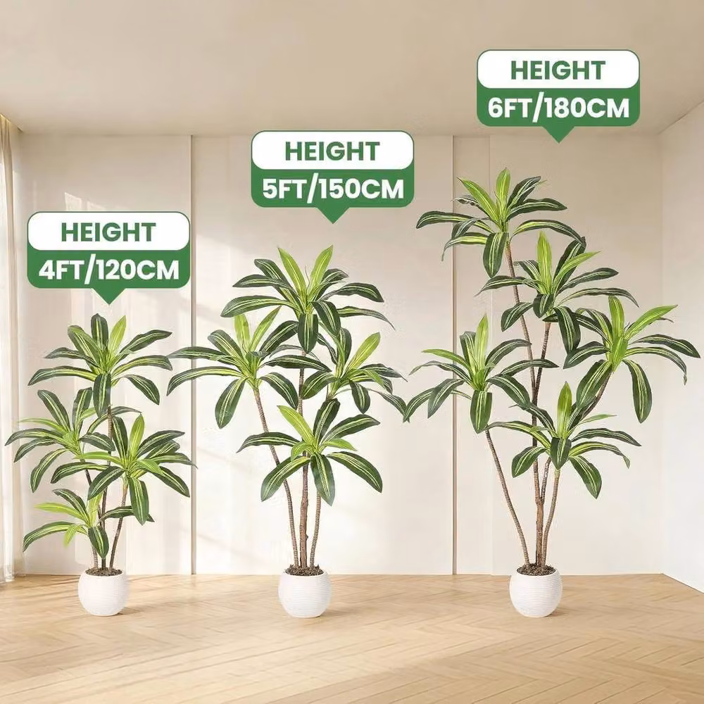 VOGREX 6ft Artificial Dracaena Tree in Green – 2