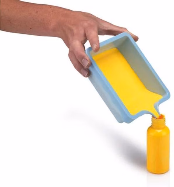 UMKY 3 Piece Stackable Paint Funnel Tray Set in Multicolour
