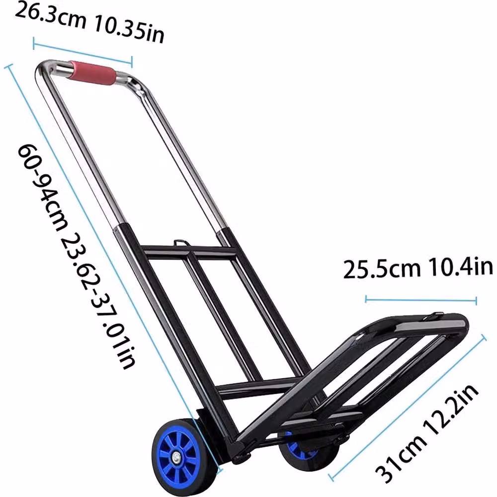 Ventryn Heavy Duty Folding Hand Trolley Sack Truck in Black Steel – 2
