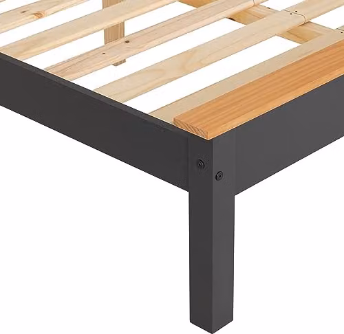 Seconique Monaco 5ft King Size Low End Wooden Bed Frame in Grey – 6