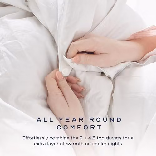 Snuggledown 3-in-1 Hungarian Goose Down Combination Duvet and Pillow Set, White, W: 225 cm x D: 220 cm – 2