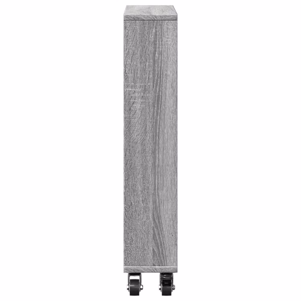 Berkfield Home Narrow Storage Trolley in Grey Sonoma, W/D/H: 48 x 13 x 68 cm – 3
