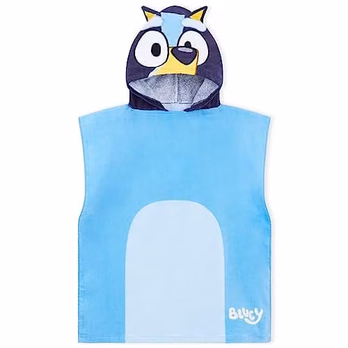 Dreamtex Blue Towelling Hooded Poncho for Kids – 1
