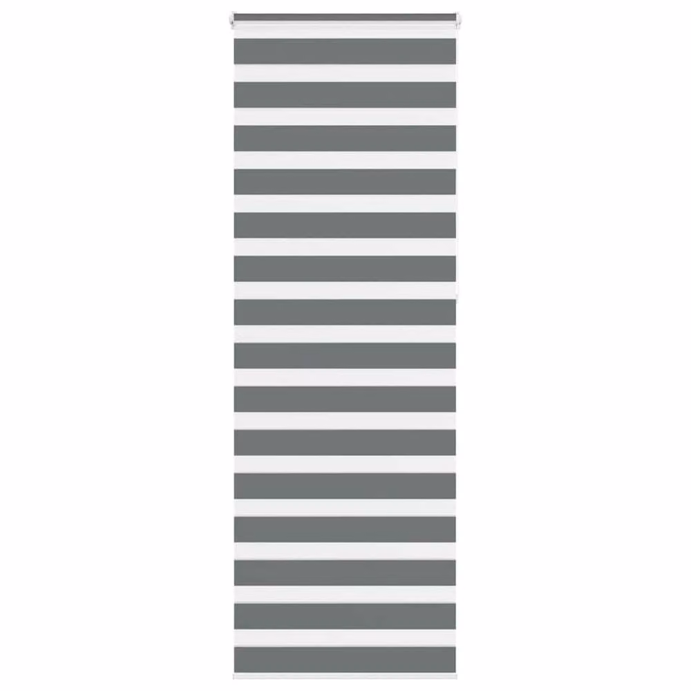Berkfield Home Zebra Blind in Dark Grey, W: 90 cm, H: 230 cm – 2