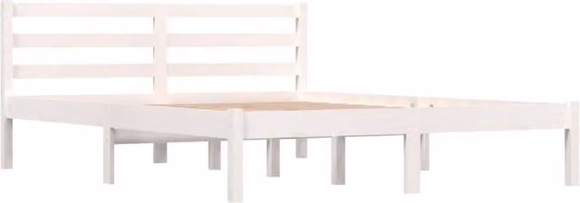 Berkfield Home Beautiful Day Bed in White Solid Pine Wood, W/D/H: 140 x 190 x 69.5 cm