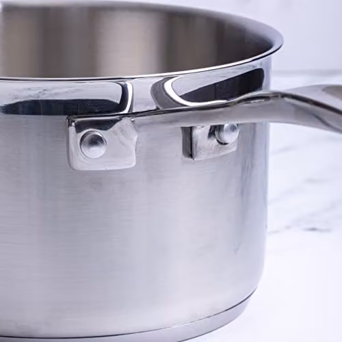 Dexam Non-Stick Stainless Steel Saucepan with Lid, Silver, 1.3 l, 14 cm – 3