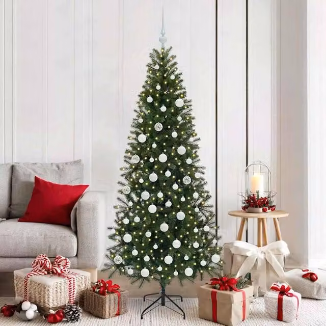 Berkfield Home Artificial Green Christmas Tree with 300 LEDs, Height: 180 cm