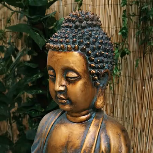 Primrose Buddha Cascade Water Feature in Gold and Bronze Finish, Height: 93 cm – 3