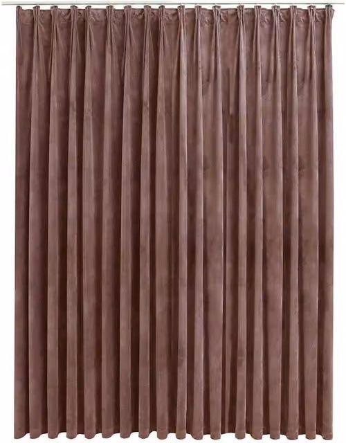Berkfield Home Antique Pink Velvet Blackout Curtain with Hooks W: 290 cm, H: 245 cm
