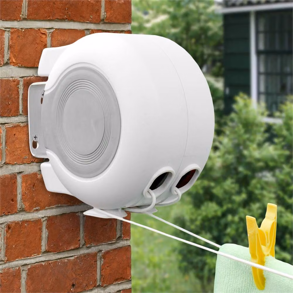 SPETLEK Dual Retractable Clothes Line in White, 30m (2 x 15m) – 2