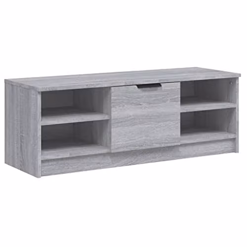 vidaXL Modern TV Cabinet in Grey Sonoma, W/D/H: 102 x 35.5 x 36.5 cm