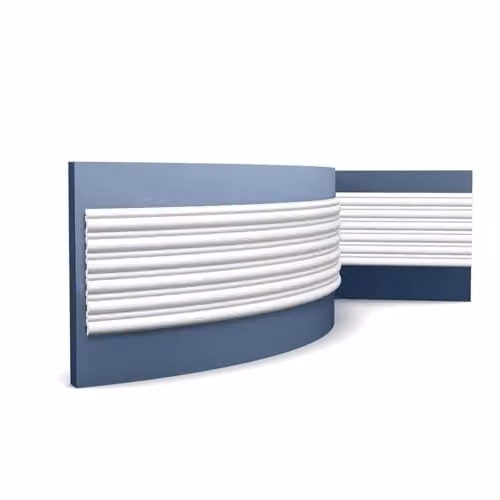 Orac Decor WX211F Modern 3D Wall Panel, White Purotouch, W/H/D: 200 x 25.5 x 1.7 cm