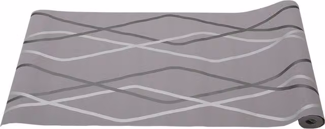 Livingandhome Modern Geometric Abstract Non-Woven Wallpaper Roll in Grey and Silver