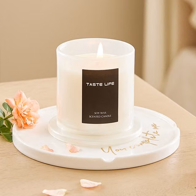 Livingandhome Daytime Brewed Tea Scented Soy Wax Votive Candle in White