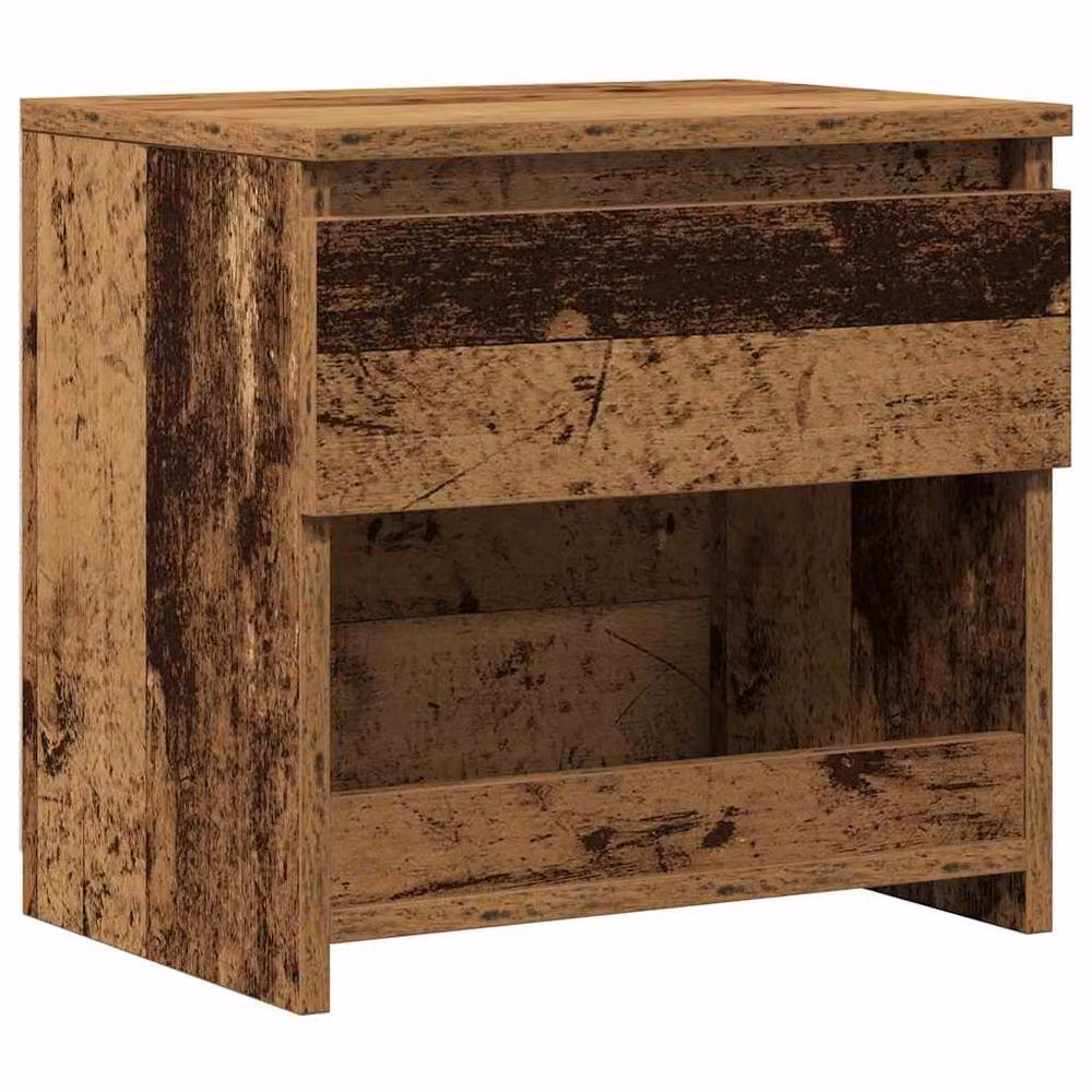 Berkfield Home Elegant Bedside Cabinet in Brown Old Wood, W/D/H: 40 x 30 x 39 cm – 3
