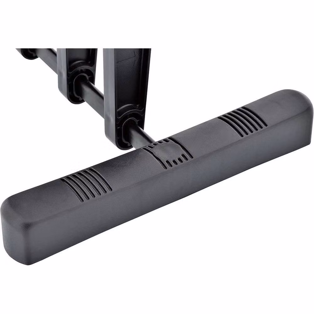 KORVIXA Matt Black Freestanding Plastic Shoe Rack for 3 Pairs of Wellington Boots – 1