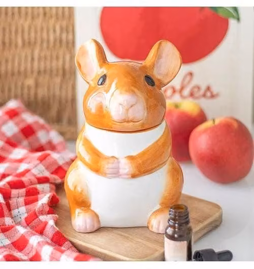 KDMD Orange Ceramic Mouse Shaped Tabletop Oil Burner for Tealights – 1