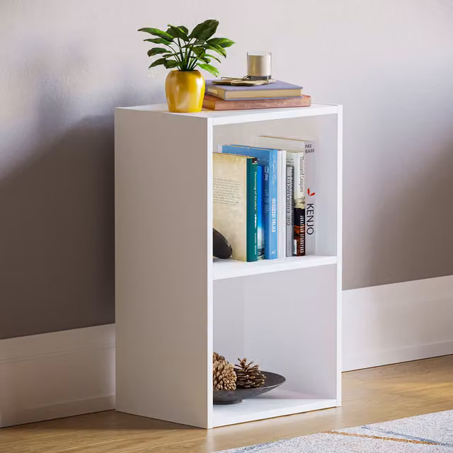 Vida Designs Oxford Cube 2 Tier Bookcase in White