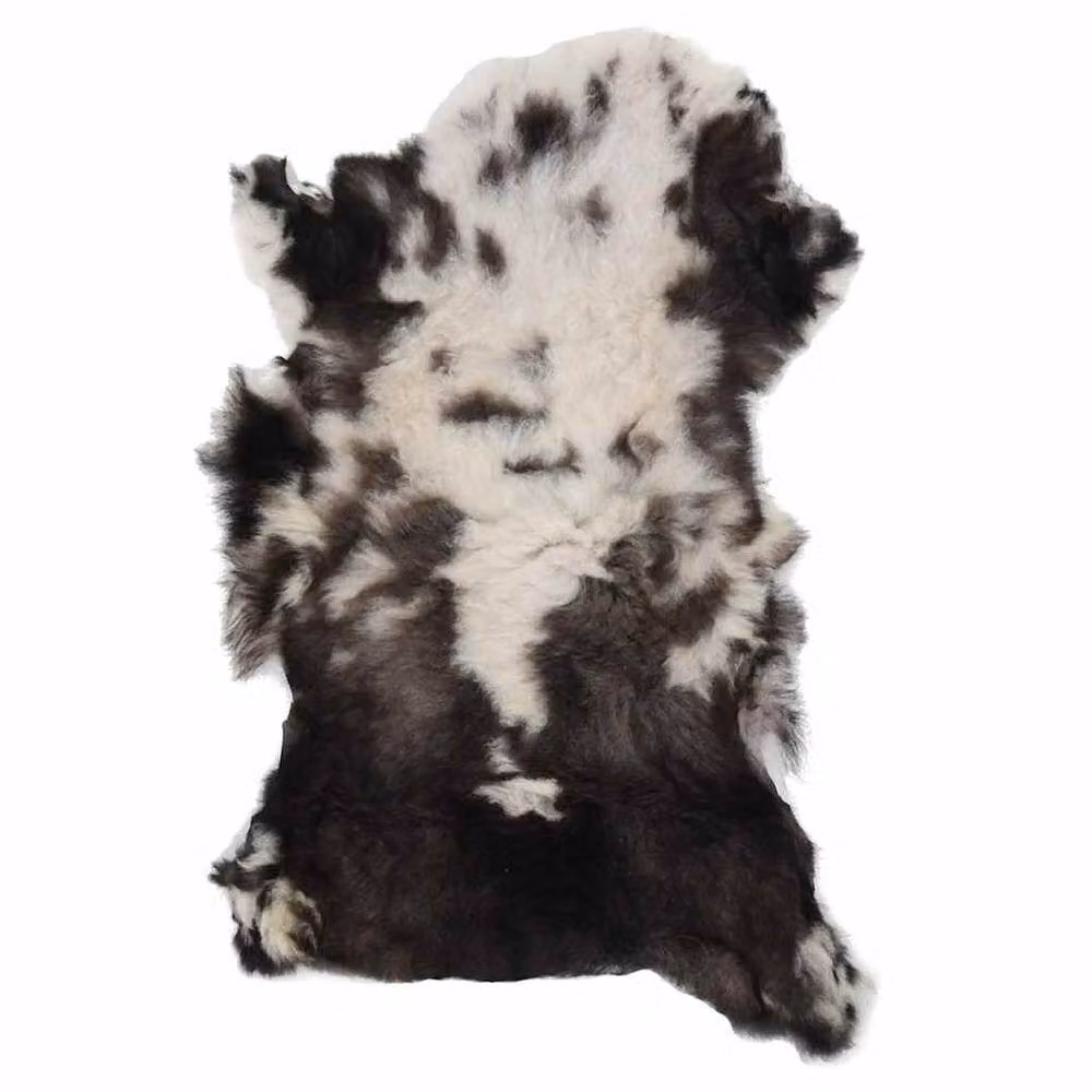 Berkfield Home Multicolour Real Sheep Leather Fur Rug, W: 70 cm, D: 100 cm – 2