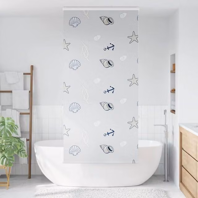 Berkfield Home Shower Roller Blind with Cassette, Pale Grey, W: 96 cm, H: 240 cm
