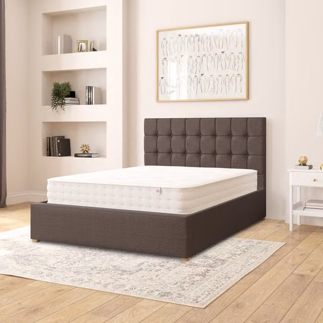 Aspire Sinatra Fabric Ottoman Storage Bed in Anthracite Grey, W: 140 cm, L: 200 cm