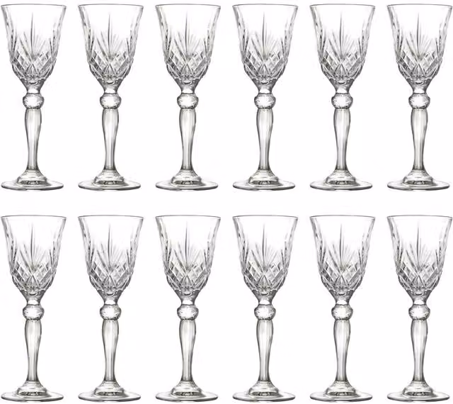 RCR Crystal Melodia Liqueur Glasses, 50ml, Pack of 12, Transparent