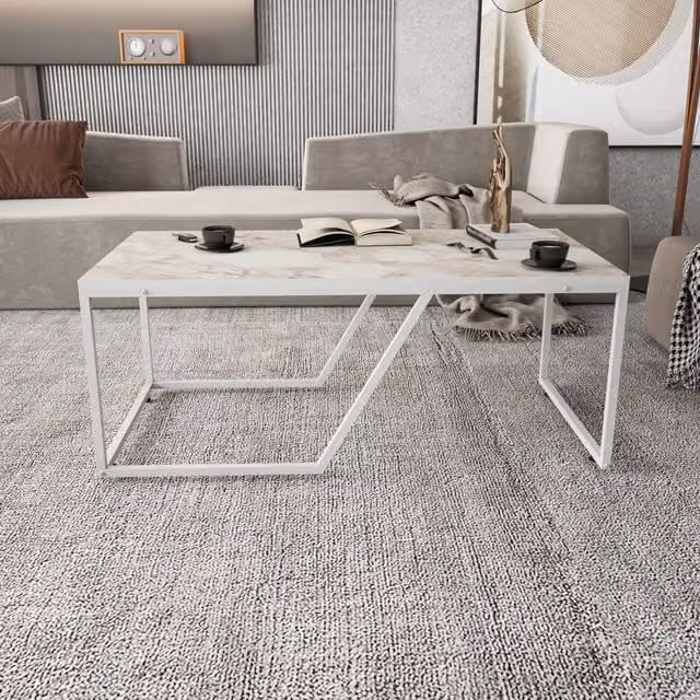 Decorotika Wendy Rectangular Coffee Table in White