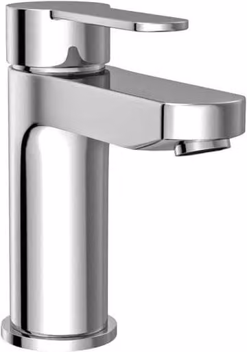 VOGREX Home Modern Round Chrome Single Lever Basin Mixer Tap in Silver, H 15.9 x W 12.65 x D 12.8 cm