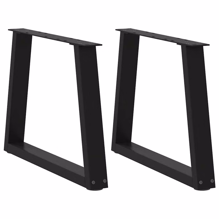 Berkfield Home V-Shape Dining Table Legs, 2 Pieces, Black Steel, H: 50 cm, W: 42 cm