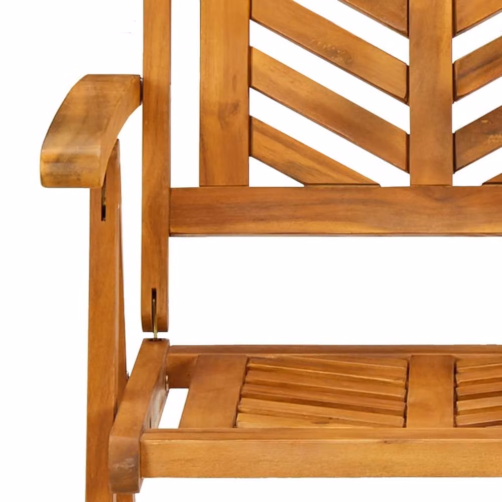 Berkfield Home Set of 2 Reclining Acacia Wood Garden Chairs in Brown – 3