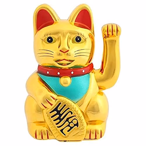 Something Different Wholesale Golden Money Cat W: 15.5 cm, D: 11.5 cm, H: 9.0 cm