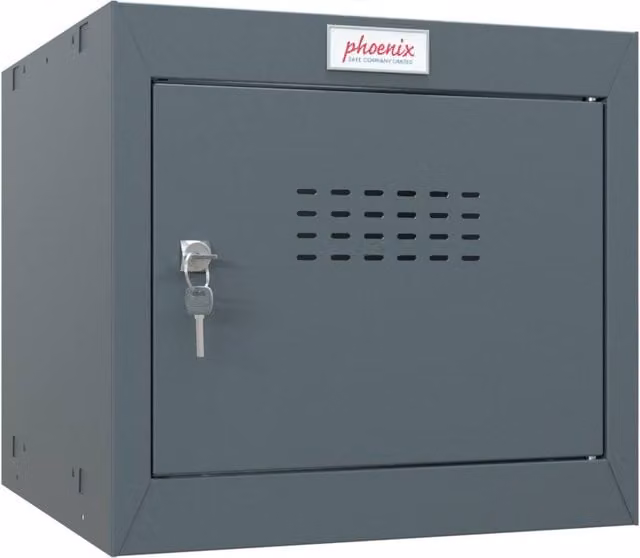 Phoenix Safe Company CL0344AAK Size 1 Cube Locker in Dark Grey with Key Lock, 44 Litres