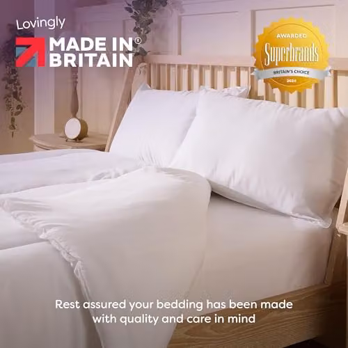 Slumberdown Cosy Nights Medium Support Bed Pillows, 4 Pack, White, W: 74 cm, H: 48 cm – 5
