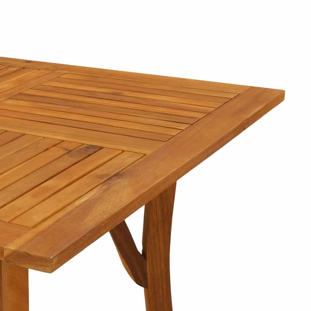 Berkfield Home Brown Solid Acacia Wood Garden Table W/D/H: 150 x 90 x 75 cm – 3